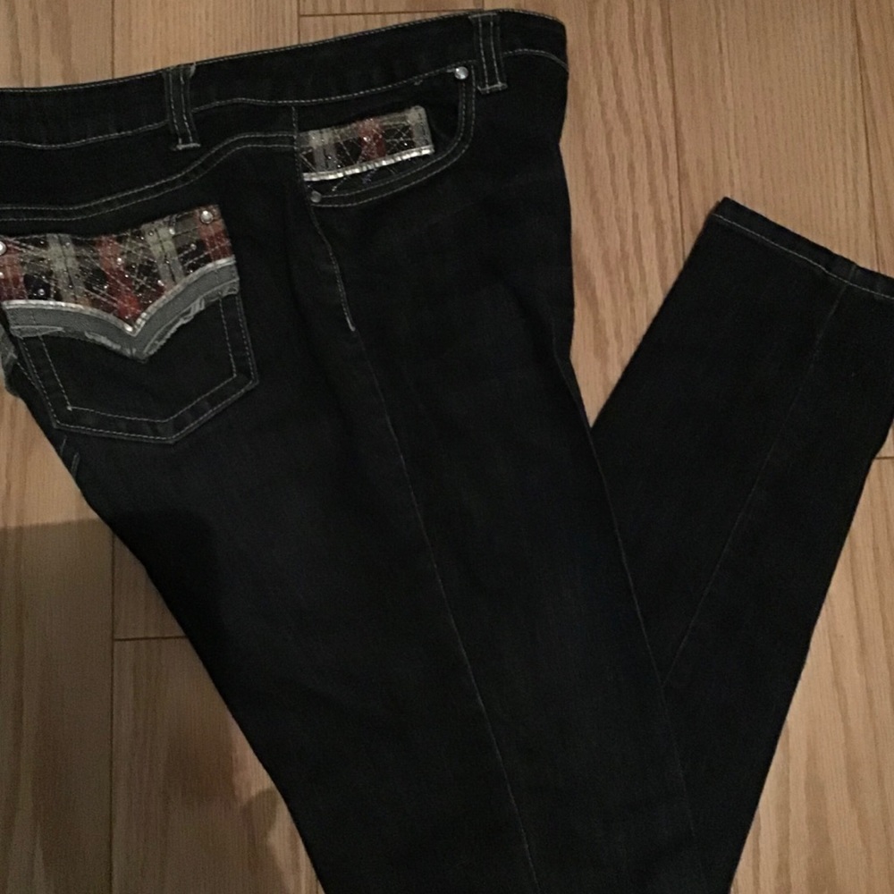 Baccini Rhinestone Embellished Jeans